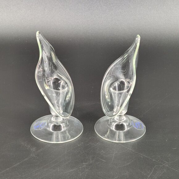 The Glass Dimensions Calla Lily Collection Set of 2 Bud Vases - Picture 2 of 4